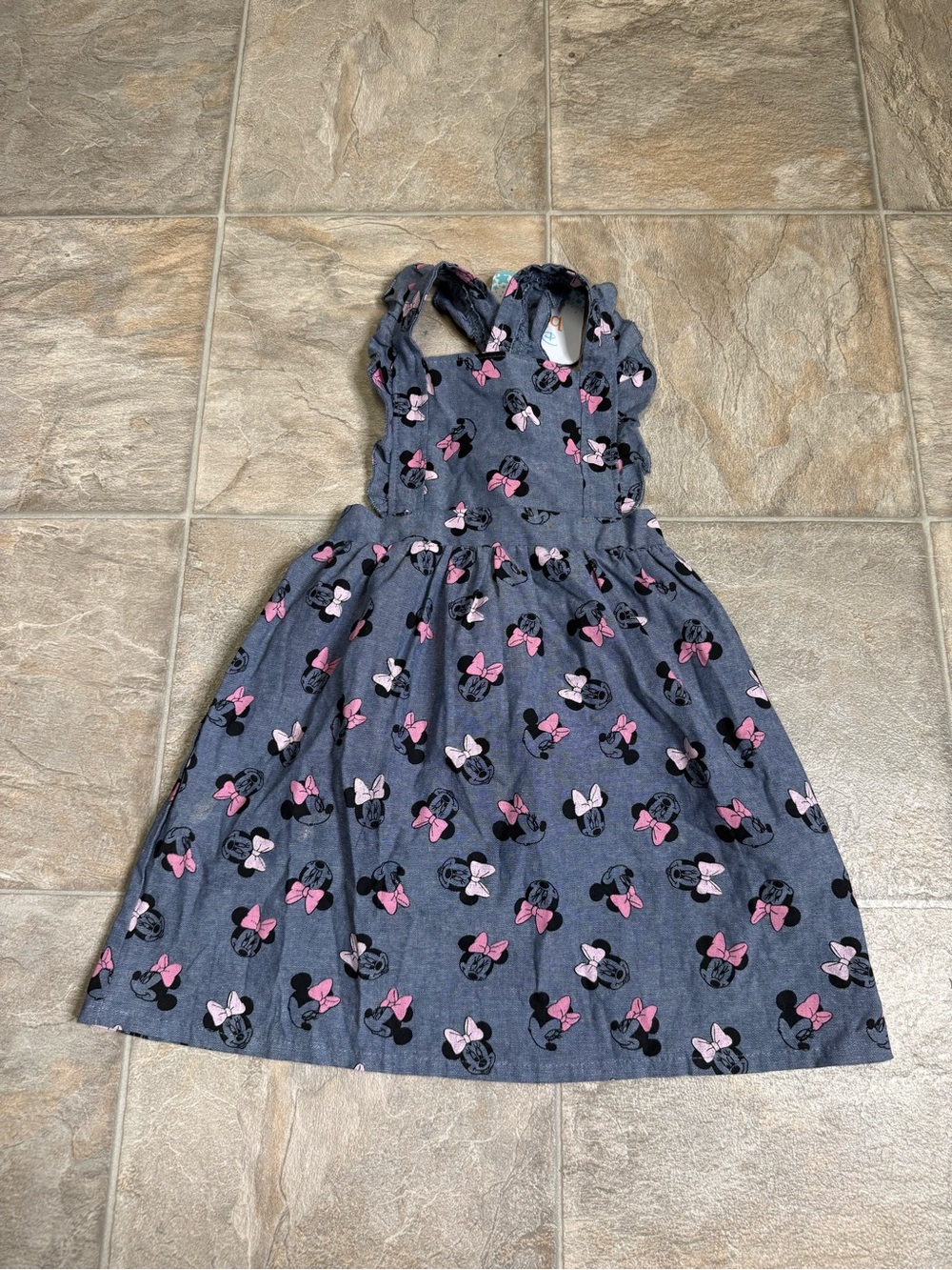 Disney Baby Minnie Mouse Denim Dress Girls Size 24 Months Blue NWT